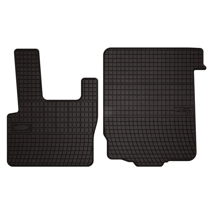 Set cauciuc covorase auto, 2 bucati, presuri auto, pentru: DAF XF XF105 (2006-) camion negru, SolidPRO