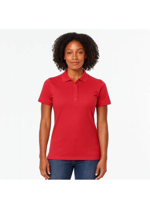 Tricou polo pentru dama dublu pique - RED, Rosu