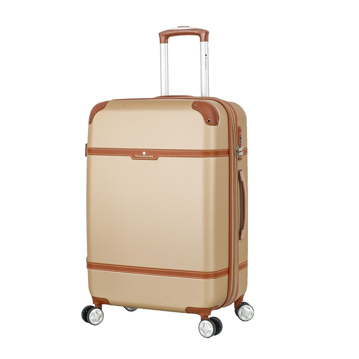 Troler Mediu, Snowball, Extensibil, ABS, Cifru TSA, SW52303, 68 cm, Auriu