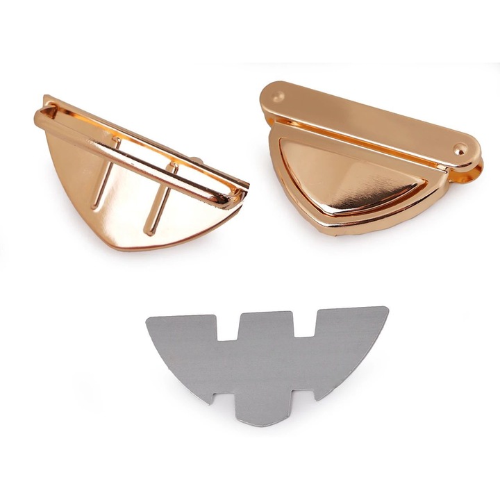 Inchizatoare geanta, 30 x 50 mm-auriu rose