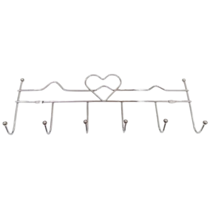 Закачалка за дрехи с 6 рамена, дължина 36 см, сива
