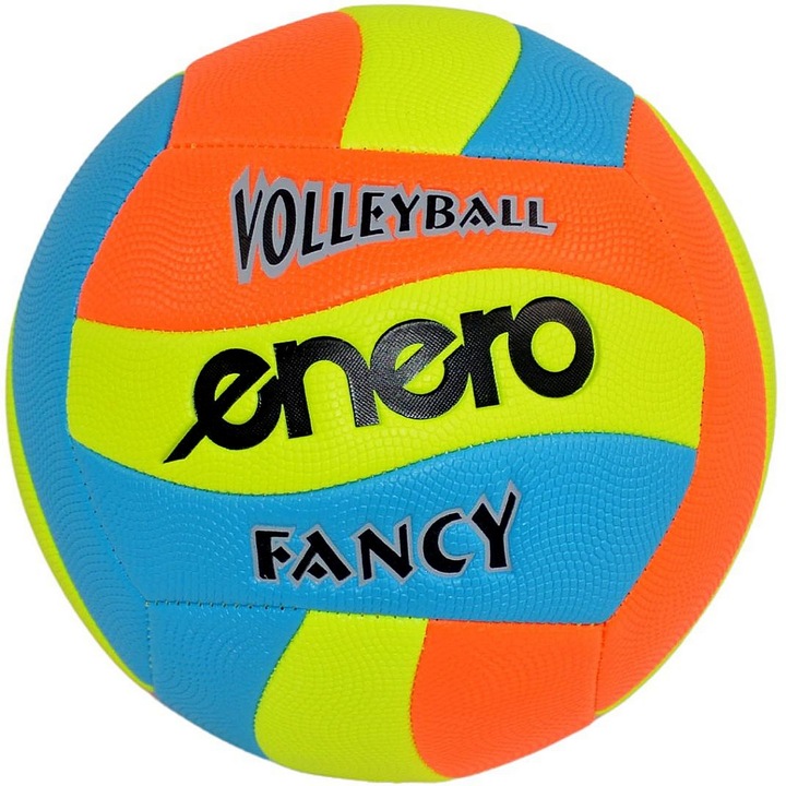Minge de volei pe plaja Enero Fancy, PVC, galben/albastru/portocaliu, marimea 5