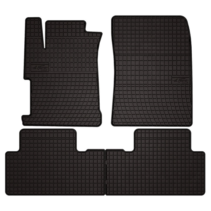 Set cauciuc covorase auto, 4 bucati, presuri auto, pentru: Honda Civic IX (2011-2016) sedan negru, SolidPRO