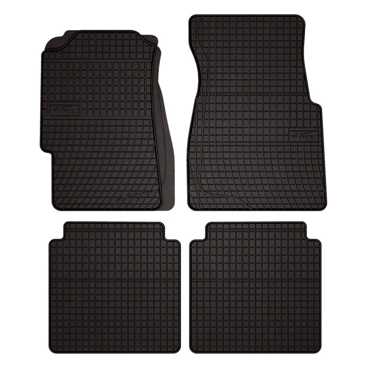 Set cauciuc covorase auto, 4 bucati, presuri auto, pentru: Honda Civic VI (1995-2001) sedan negru, SolidPRO