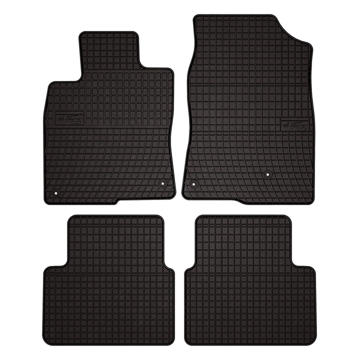 Set cauciuc covorase auto, 4 bucati, presuri auto, pentru: Honda Civic X (2017-2021) hatchback negru, SolidPRO