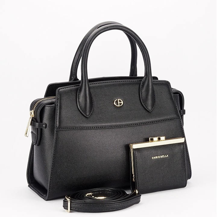 Prémium táska pénztárcával B-CB2427-1 M7, Fekete, 20 x 28 x 12