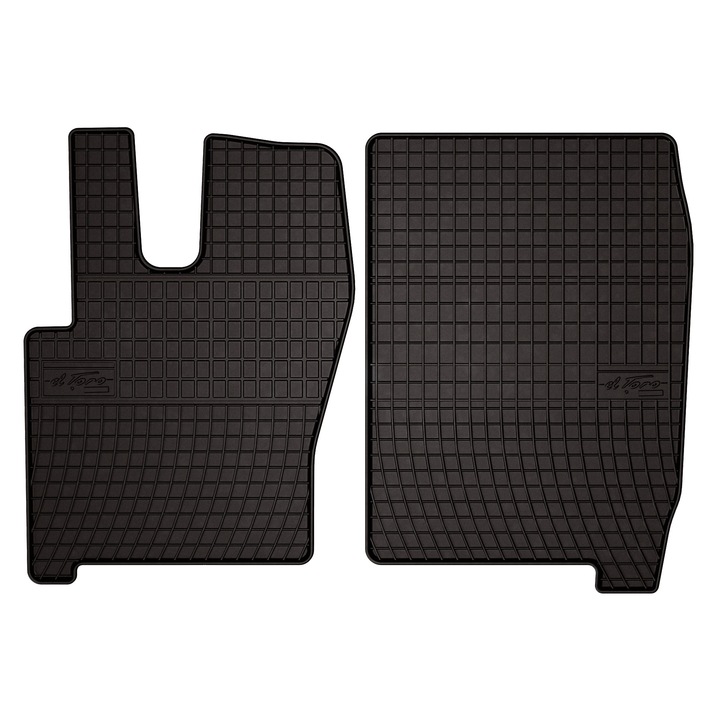 Set cauciuc covorase auto, 2 bucati, presuri auto, pentru: Iveco Eurocargo II (2002-2008) utilizare intensiva 120 negru, SolidPRO