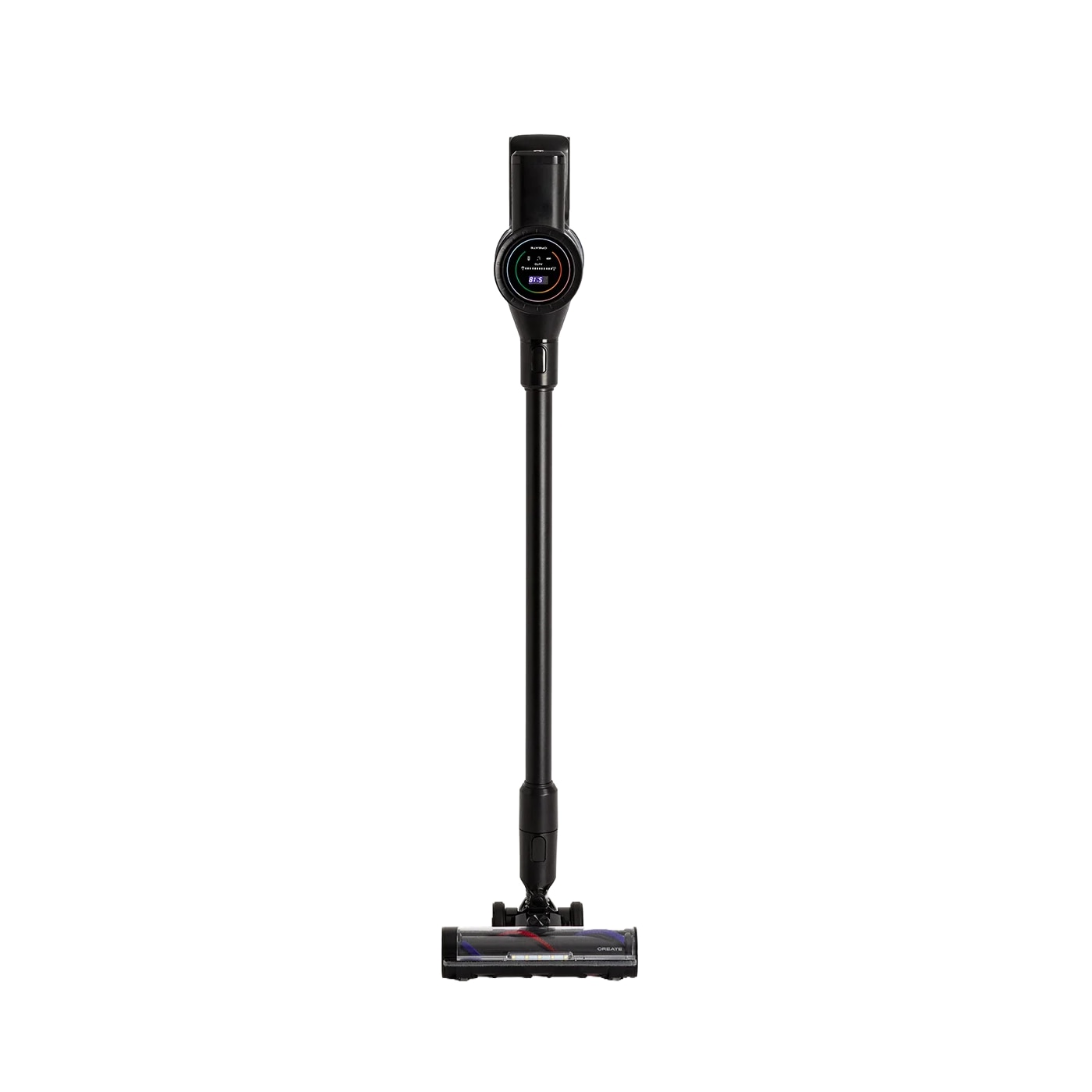 Aspirator vertical fara sac 2in1 CREATE, Cyclone Force Pro, fara fir, poate fi utilizat si ca aspirator de mana, elimina acarienii/plosnitele/parul de animale, filtru HEPA, 4 viteze, compatibil cu toate suprafetele, display digital, negru