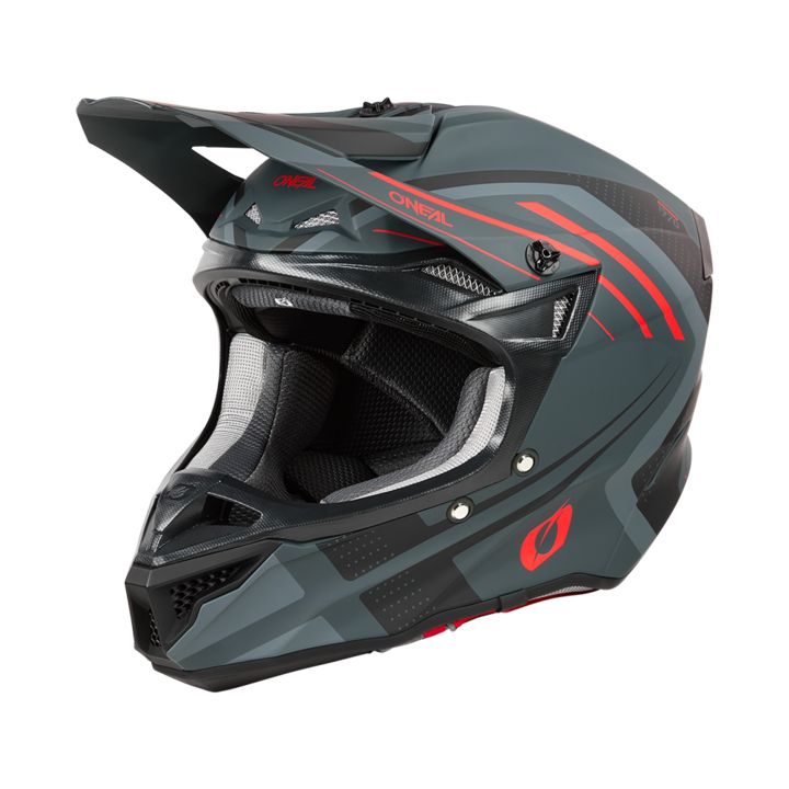 Casca motocross 5SERIES POLYACRYLITE SPIKE GRAY/RED V.25, L