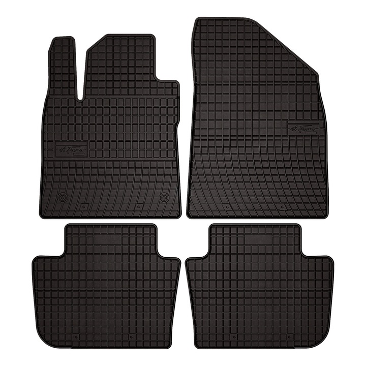 Set cauciuc covorase auto, 4 bucati, presuri auto, pentru: MG 4 (2022-) hatchback negru, SolidPRO
