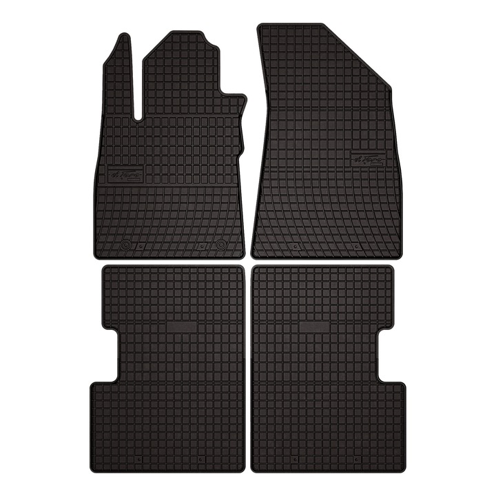 Set cauciuc covorase auto, 4 bucati, presuri auto, pentru: MG ZS (2017-) crossover negru, SolidPRO