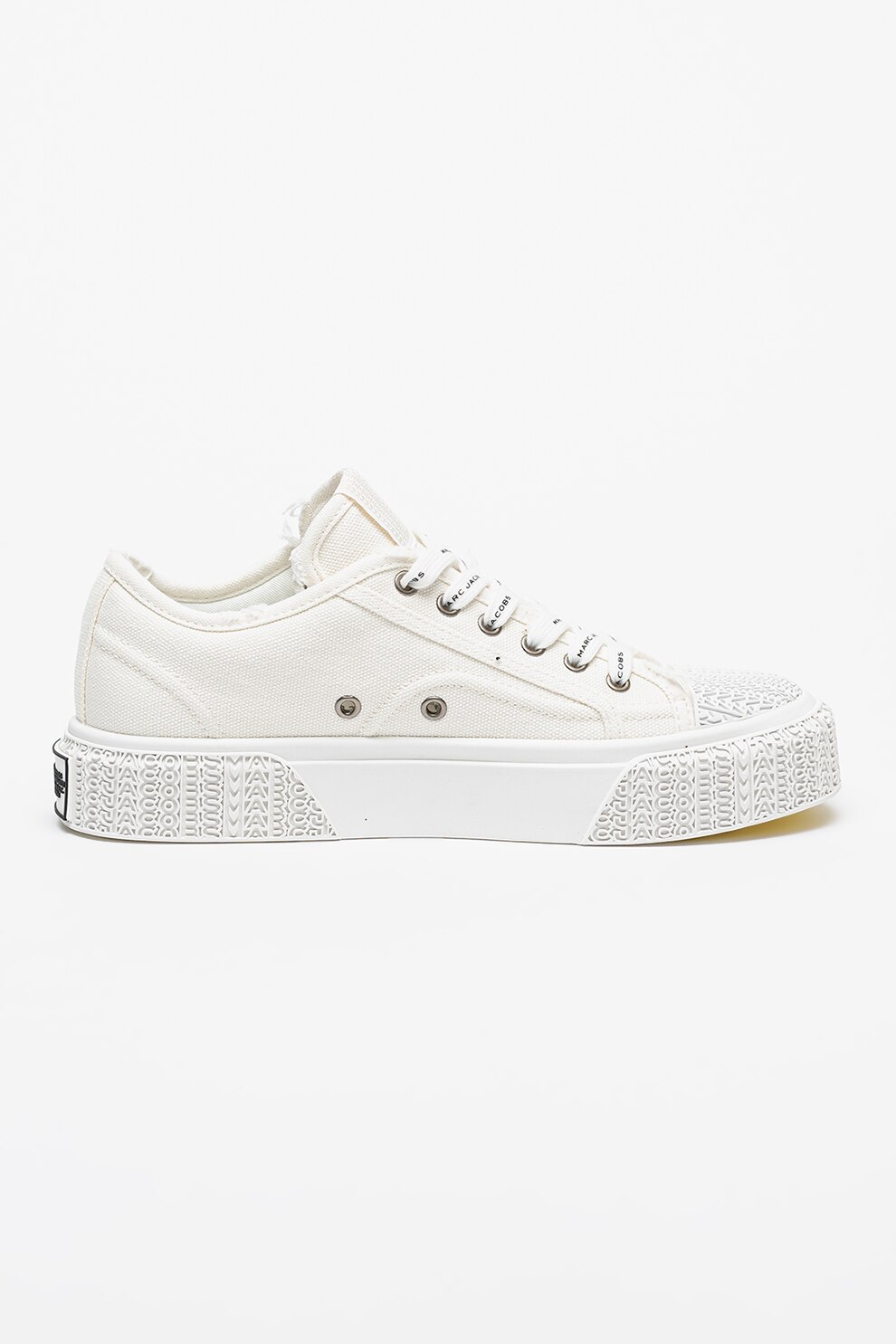 Marc Jacobs, Tenisi flatform cu sireturi cu logo, Alb, 40 - eMAG.ro