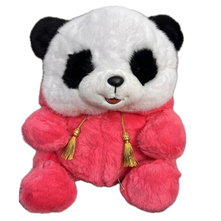 Jucarie plus, Urs panda gluga dragon, 35 cm