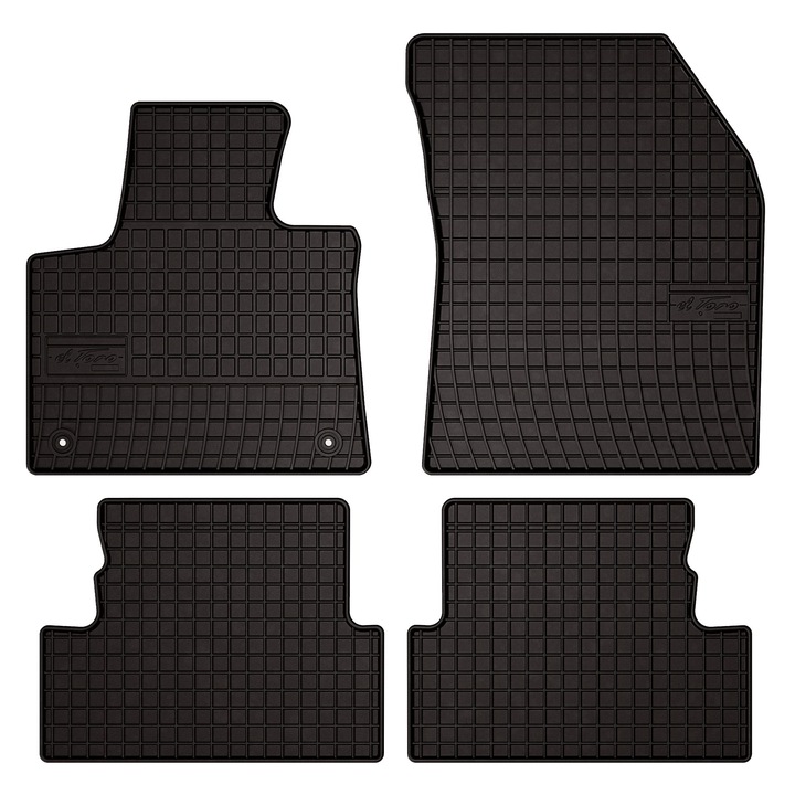 Set cauciuc covorase auto, 4 bucati, presuri auto, pentru: Peugeot 3008 II (2016-) crossover negru, SolidPRO