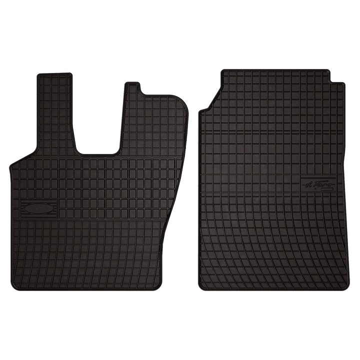 Set cauciuc covorase auto, 2 bucati, presuri auto, pentru: Scania Seria 4 (1995-2004) camion negru, SolidPRO