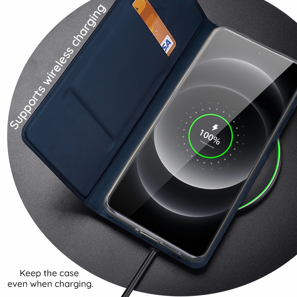 Husa tip carte pentru Motorola Edge 50 Pro, inchidere magnetica, Accesorio Magskin, Negru
