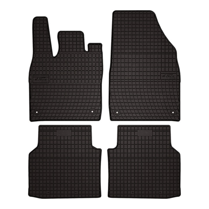 Set cauciuc covorase auto, 4 bucati, presuri auto, pentru: Cupra Born (2021-) hatchback negru, SolidPRO