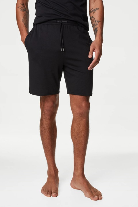 Marks & Spencer, Pantaloni scurti de pijama din amestec de modal, Negru