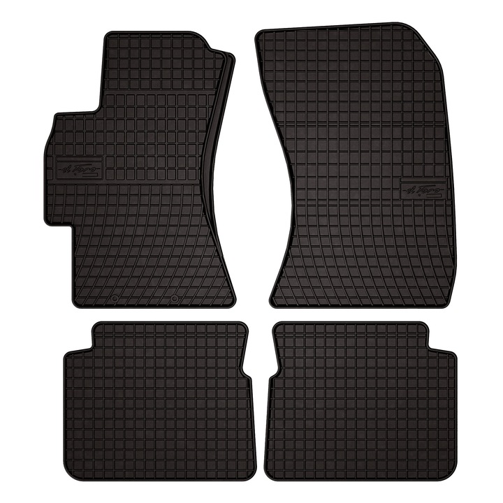 Set cauciuc covorase auto, 4 bucati, presuri auto, pentru: Subaru Forester IV (2013-2018) SUV negru, SolidPRO