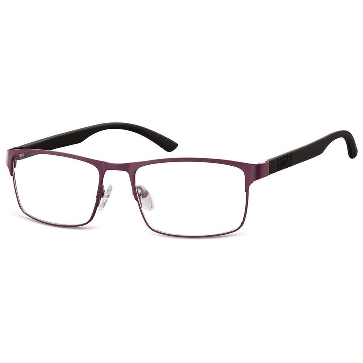 Ochelari de vedere, Sunoptic, violet, metalice, 13.3x3.9cm, set cu etui