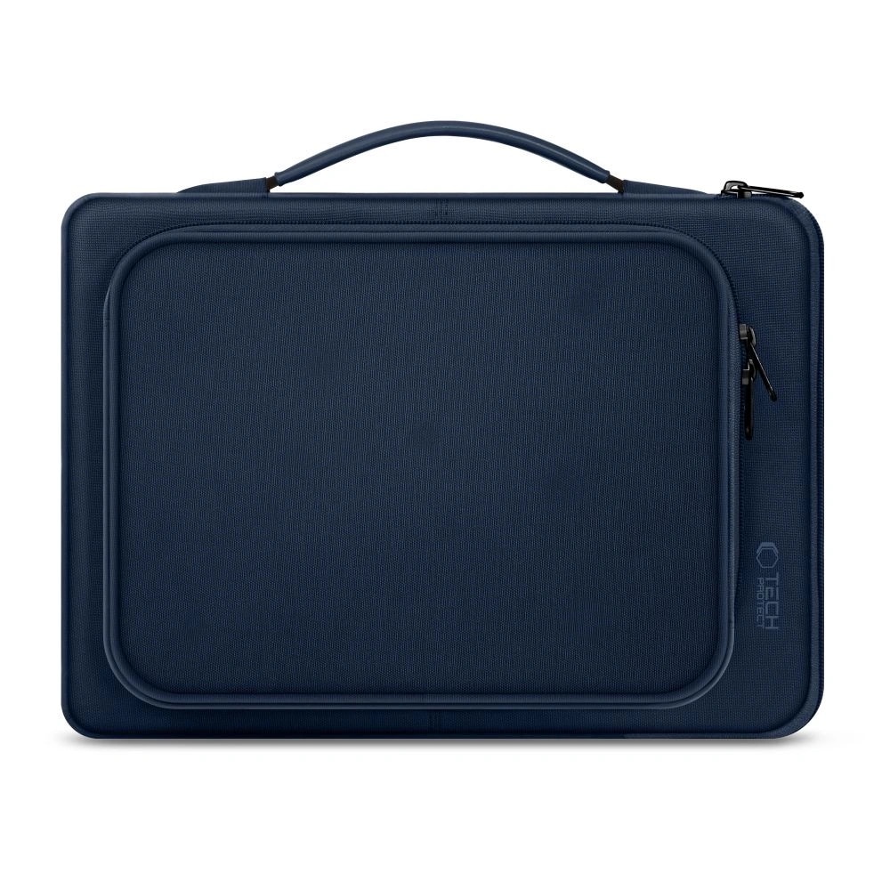 Geanta laptop Tech-Protect Basic Bag, 15-16 inci, albastru marin, dimensiuni 410x280x40mm, set 1 husa