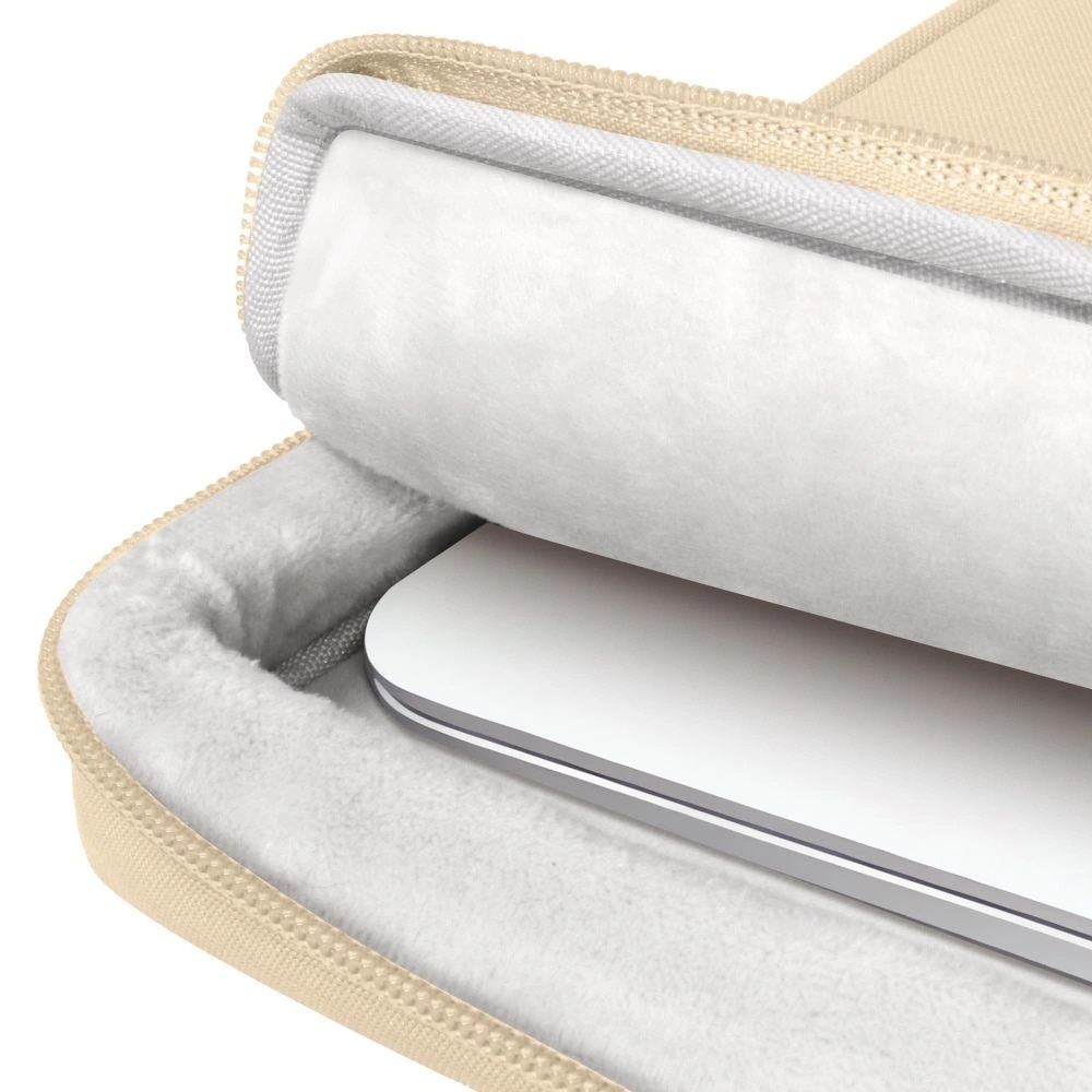 Geanta laptop Tech-Protect Basic Bag, 15-16 inci, bej de desert, dimensiuni 410x280x40mm