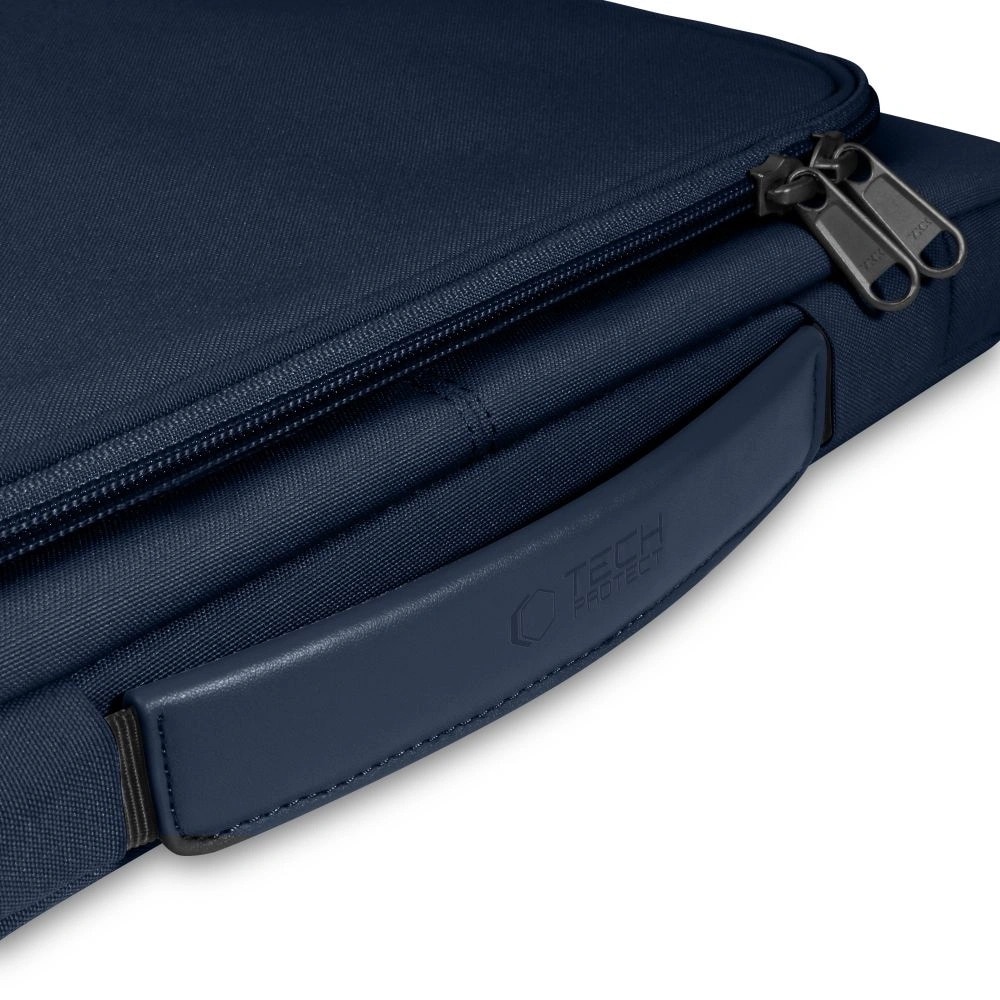 Geanta laptop Tech-Protect Basic Bag, 15-16 inci, albastru marin, dimensiuni 410x280x40mm, set 1 husa