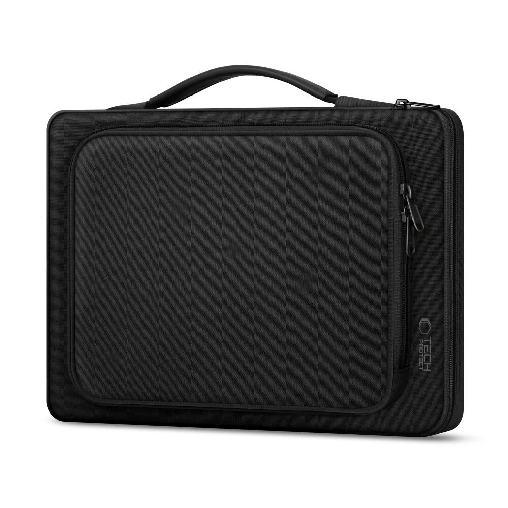 Geanta laptop Tech-Protect Basic Bag, 13-14 inci, neagra, dimensiuni 350x255x45mm