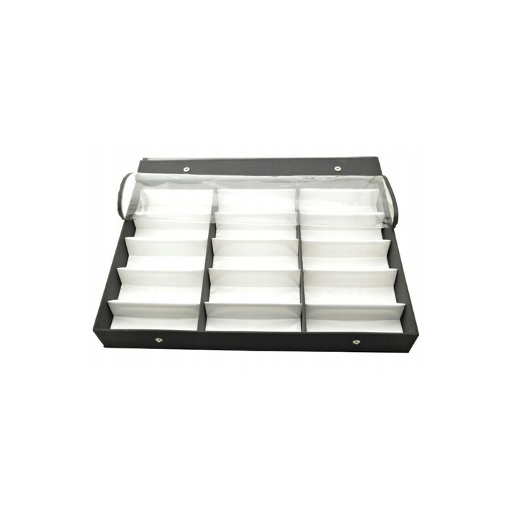 Organizator pentru ochelari, expunere 18 bucati, negru