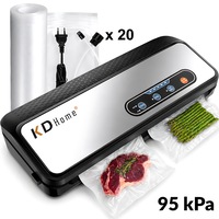 Aparat de Vidat si Sigilat Alimente KD Home® PackMaster Pro, Putere 95 kPa, Bara Lipire 30cm, Umed /Uscat, Vidare Caserole, Panou de Comanda Tactil, Furtun Vidarea Caserolelor, Cutter Incorporat, Compatibil Pungi Latimea 30cm, 15 l/min, 20 Pungi Incluse