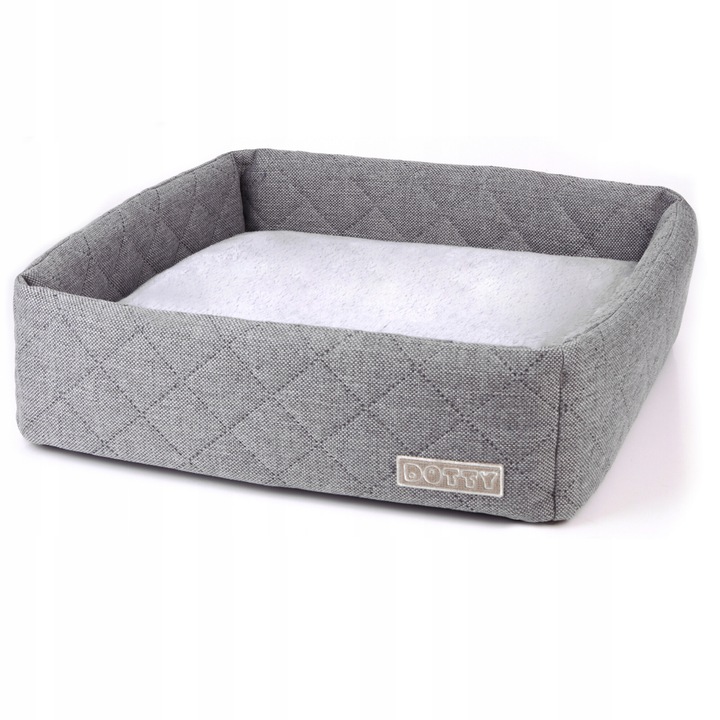 Легло за куче или котка, DOTTY, CUBE, сиво, 42x42см