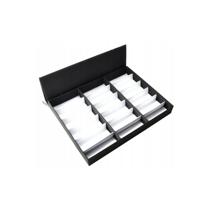 Organizator pentru ochelari, pentru 18 perechi, negru