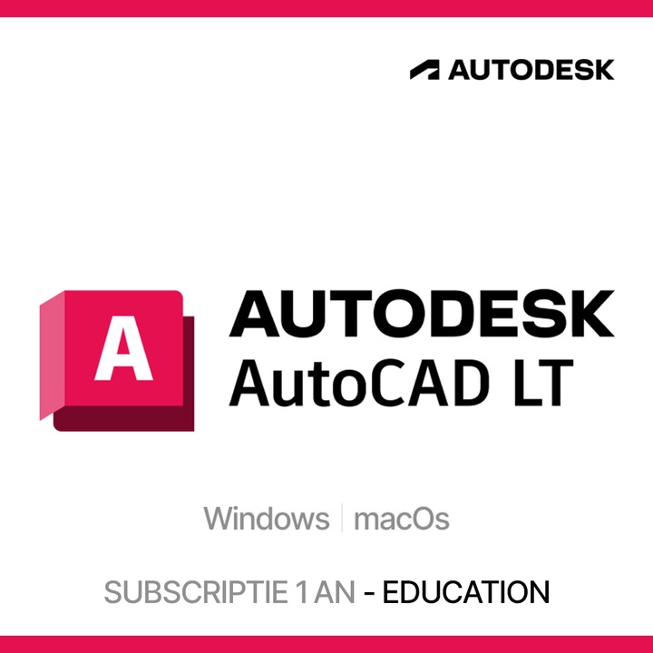 Autodesk AutoCAD LT, licensz, 1 év, 2 eszközre, macOS/Windows
