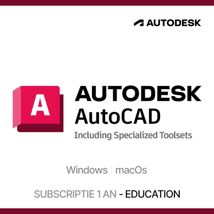 Autodesk AutoCAD, licensz, 1 év, 2 eszközre, macOS/Windows