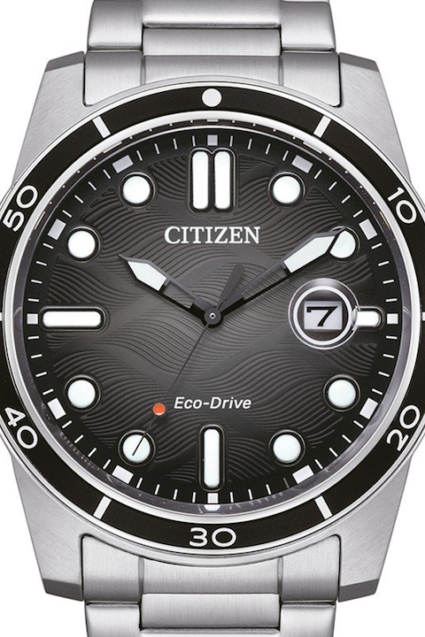Citizen, Часовник Sporty Marine Eco-Drive, Сребрист, Черен