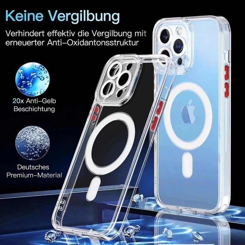 Husa de Protectie, Flippy, pentru Apple iPhone 16 Pro Max, MagSafe, TPU, Antisoc, Rezistenta la Impact, Protectie Camera, Transparent