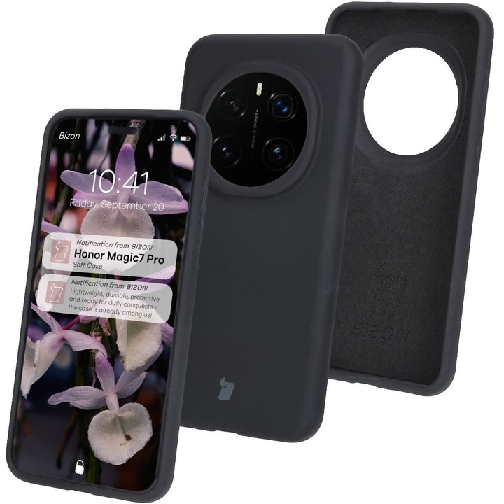 Калъф, Bizon Soft Case за Honor Magic7 Pro, Черно
