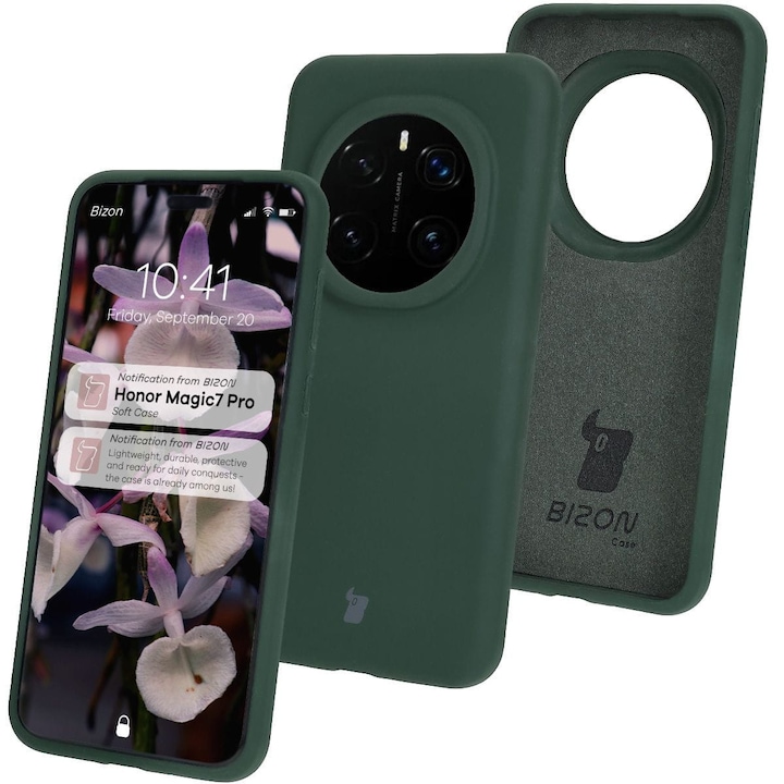 Калъф, Bizon Soft Case за Honor Magic7 Pro, Тъмнозелено