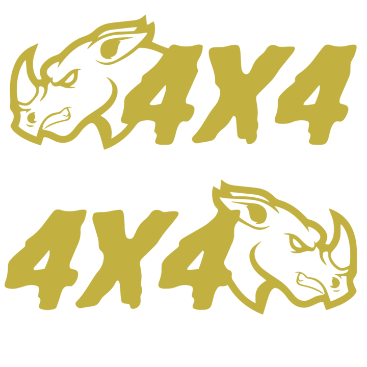 Set 2 Stickere Off Road, Rino 4x4, Cupru, 30cm