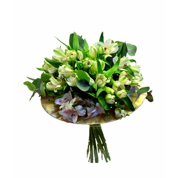 Buchet cu alstroemeria si eucalip Buchet cu alstroemeria si eucalip