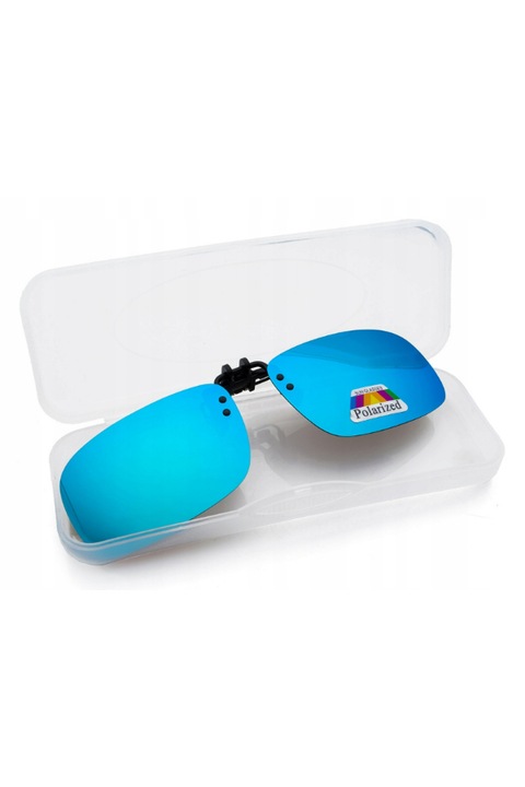 Ochelari de soare barbati, lentile polarizate, albastri, marime standard