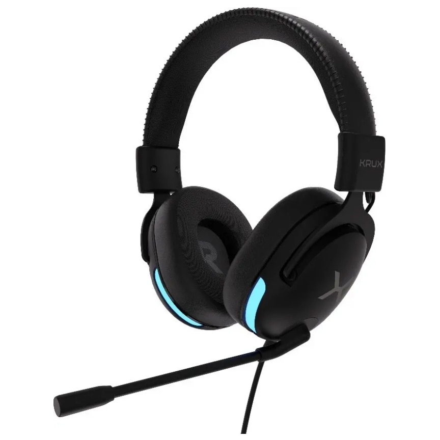 Casti cu fir Krux Crave RGB KRXC015 cu microfon On-ear Negru