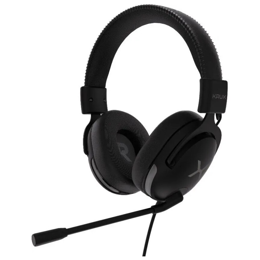 Casti cu fir Krux Crave RGB KRXC015 cu microfon On-ear Negru
