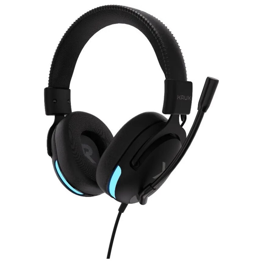Casti cu fir Krux Crave RGB KRXC015 cu microfon On-ear Negru