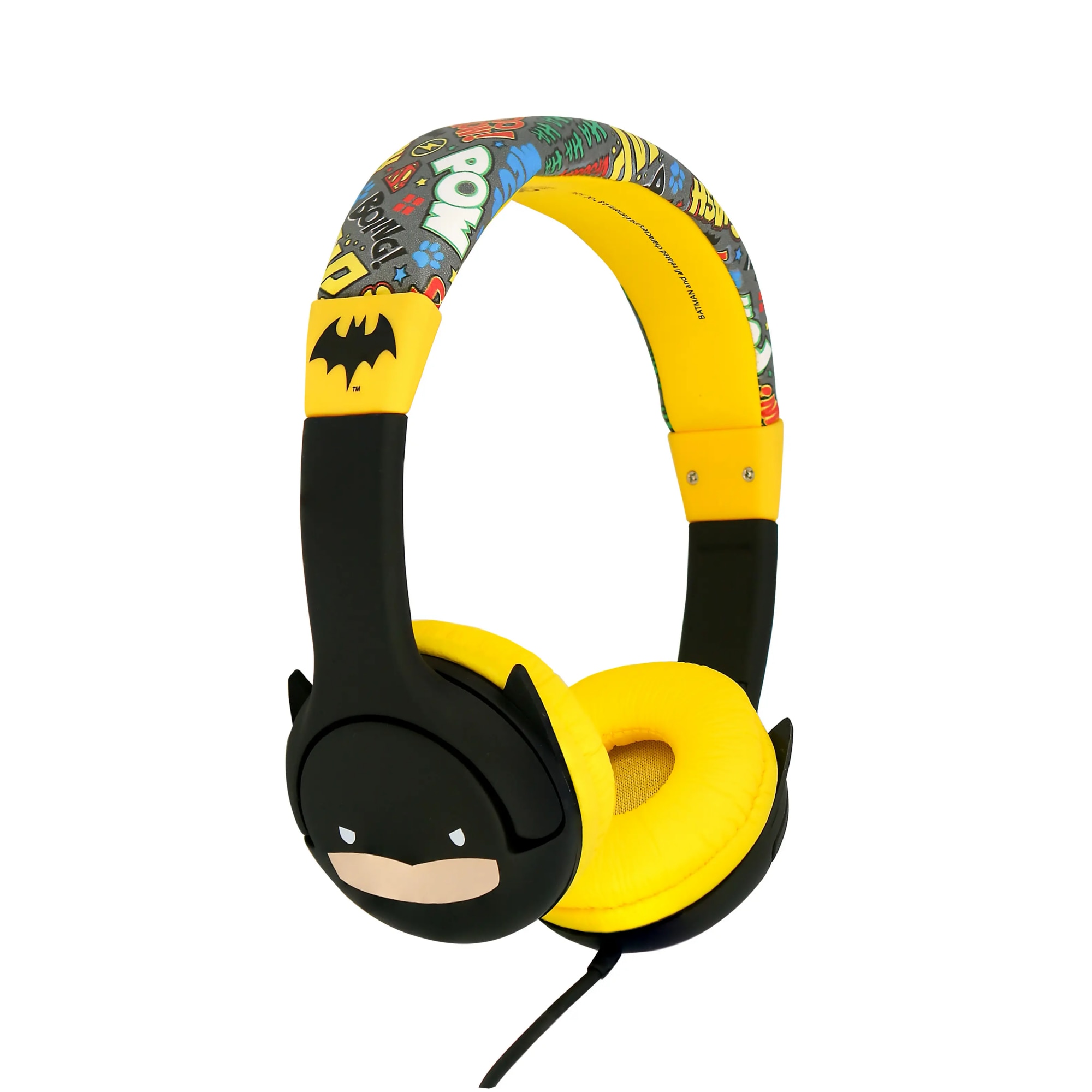 Casti cu fir cu microfon OTL Technologies Batman Chibi Style Pentru copii In-ear Negru si galben