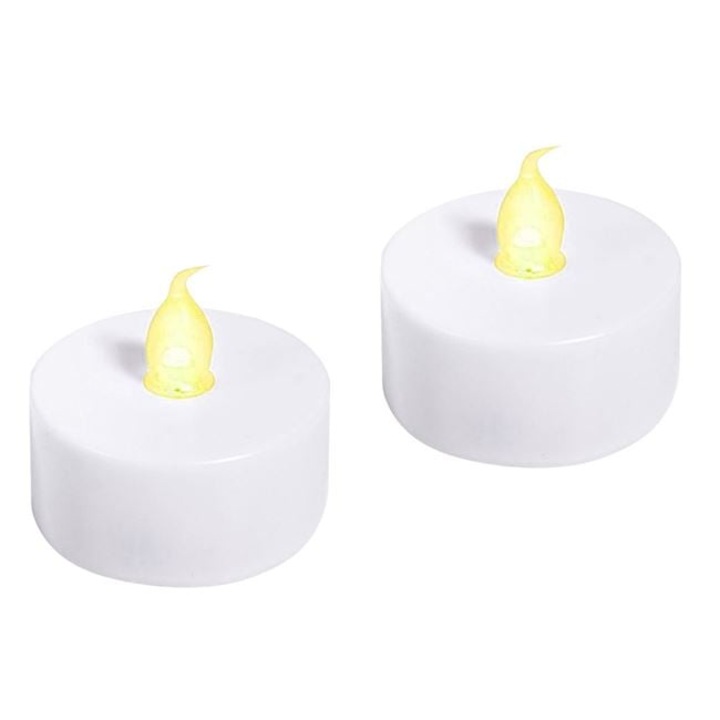 LED pillegyertya elemmel és fehér lánggal Ø4x4cm - 2db