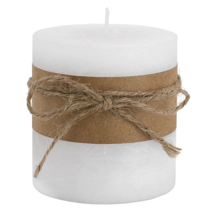 Бяла ароматна свещ Ø6.5x7см