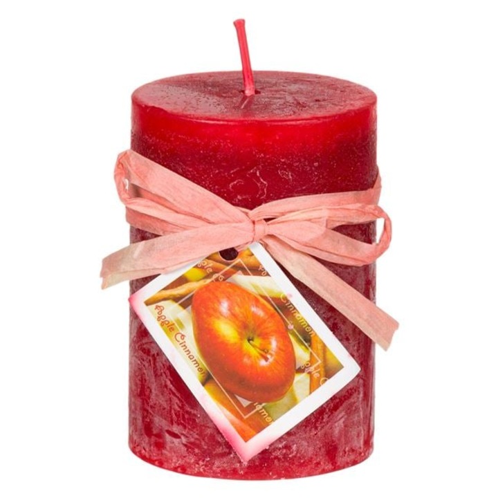 Lumanare Parfumata 5x7.5cm cu Aroma de Mar Scortisoara -Rosie Bordo