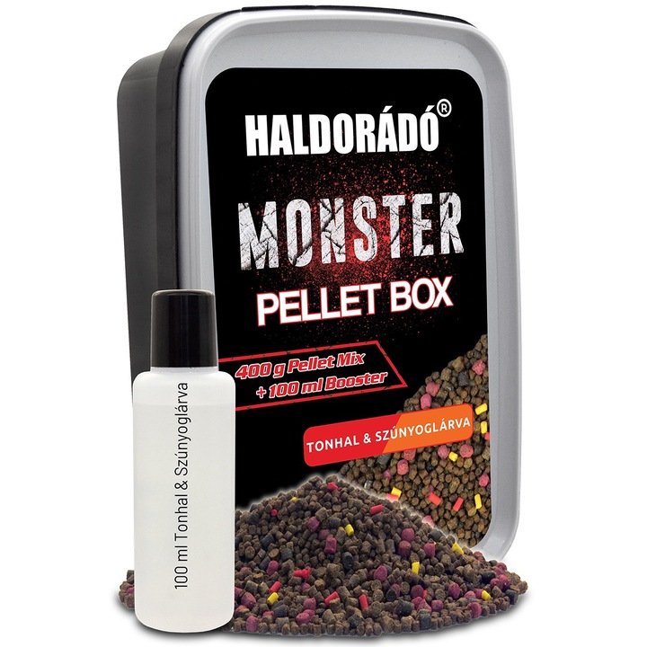 Pelete, Haldorado, Monster Pellet Box, 400g, Ton & Larva de tantari