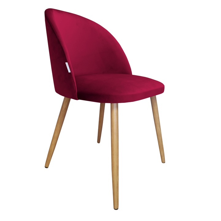 Стол Atos Colin, червен, материал MAGIC VELVET, размери 76x57x49cm, товароносимост 120kg